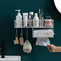 Disposable facial towel rack toilet tissue box storage box wall-mounted non-perforated toilet creative cute