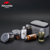 NH Mustle outdoor seasoning bottle set portable barbecue utensils picnic supplies seasoning cans seasoning box combination