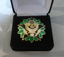 US Department of Staff Operations Chapter US ARMY ID Badge Metal Badge Delivery Box