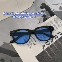 Retro ins mens sunglasses Net red personality street shot round face thin Korean version of the trend of all-match Japanese sunglasses