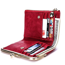 Small wallet womens short 2020 new Korean cute student folding wallet multi-function card bag coin purse