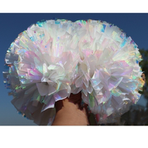Colorful handle cheerleading square dance hand flower cheerleading flower ball pull ball sports children hand flower 5 inch