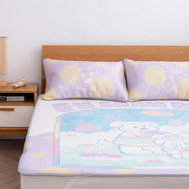  (Toyama Store)Purple gradient soft sister milk ice silk mat set Cartoon cute dormitory washing mat