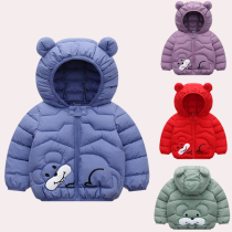 Childrens down cotton-padded clothing light and thin mens and womens foreign cotton-padded clothes Winter anti-season clearance Baby Baby Baby Childrens coat