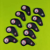 EPON Golf Iron Set Magnet Closure Soft PU Puppy Embroidery 10pcs Storage Bag GOLF Club Headgear