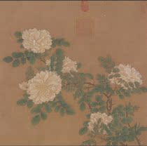 Song Mayuans White Rose Picture Ultra HD electronic picture decoration inkjet identification copy Chinese painting material