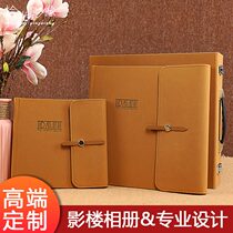 Photo studio wedding photo album making leather baby photo couple wedding wedding photo book customized high-end album