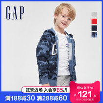 Gap boys LOGO fleece sports hoodie 750438 2021 Autumn Winter New childrens clothes
