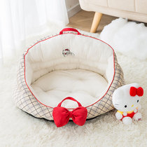The new Hello Kitty joint genuine cat nest four seasons universal spring and summer semi-enclosed portable pet kennel