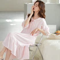 Sandro Vicari Sleeping Dress Woman 2022 New Summer Big Code Superior Sensation Princess Wind Pure Cotton Pyjamas