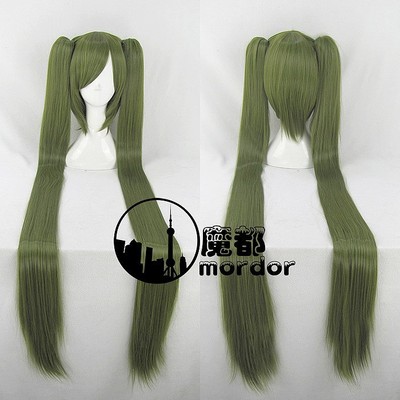 taobao agent Anime cosplay wig Vocaloid Hatsune Miku Dark Grass Green