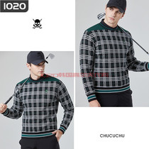 Korea CHUCUCHU Golf Clothing Men 21 Autumn Plaid Windproof Warm Pullover Sports Long Sleeve T-shirt