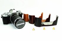 For Olympus EM5 Mark iii camera bag half set e-m5ii third generation second generation leather case base