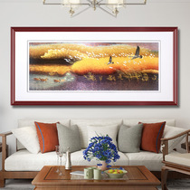 Jinwu needle Su embroidery finished hanging painting living room pure hand embroidery painting porch restaurant decoration painting Chinese Golden Reed