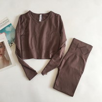 Large Size Micro Fat Welfare High Waist Elastic Quick Dry Vertical Stripes Slim Yoga Fitness Sports ankle-length pants Long Sleeve Set