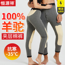 Constant Source Xiang Sumpsuit Cotton Pants Men And Women Thicken North East High Waist Plus Suede Winter Sheep Camel Wool Warm Pants Large Yard Wear