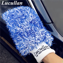 Car beauty microfiber car wash gloves Foam car wipe double-sided long and short velvet absorbent car cleaning gloves