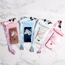 Cartoon transparent for Apple 7 Samsung Xiaomi plus diving cover swimming touch screen mobile phone waterproof bag