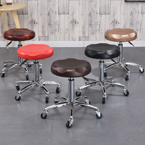 Beauty stool barbershop chair Hair salon rotating lifting round stool Nail stool pulley big work stool Makeup hair salon