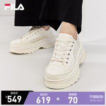  FILA FILA official womens canvas shoes 2021 autumn tide height-increasing shoes board shoes white shoes ins platform shoes LAVA