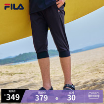 FILA Phila Le official mens pants knitted Capri pants 2021 summer new casual pants breathable loose sweatpants thin