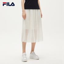  FILA Fila official Jiang Shuying womens skirt of the same style autumn 2021 new over-the-knee skirt skirt female