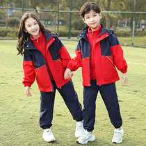 Childrens clothing three-in-one 2021 spring and autumn winter school uniforms set primary school uniforms kindergarten Garden uniforms three sets