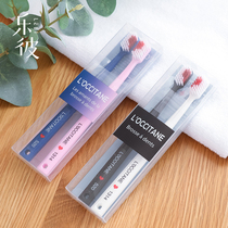 Creative love couple toothbrush soft hair 2 pairs of adult women cute household small head portable toothbrush set