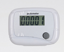 Simple counter pedometer for children and adults with fitness equipment such as rope jumping ball