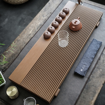 Electric Wood tea tray German household simple tea table kung fu tea whole piece electric Bakelite rectangular Taiwan drainage tea Sea