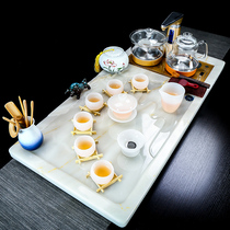 Advanced kung fu tea set light luxury home simple modern jade tea tray automatic tea making artifact high-end
