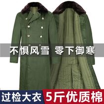Military cotton coat men thick long winter cold storage cold clothing labor insurance old-fashioned military green cotton jacket northeast big cotton coat