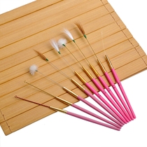  Tianyi rose mahogany handle Goose feather stick Chicken feather White crane hair horsetail ear digging spoon Ear picking tool Single ear digging artifact