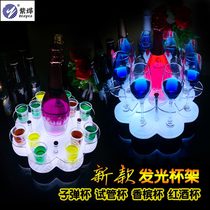LED rechargeable Luminous Cup holder bar KTV bullet Cup test tube champagne glass wine glass cocktail holder wine holder