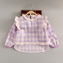 Baby eating gown children waterproof long sleeve cotton anti-dressing children clothes baby clothes baby Summer apron apron