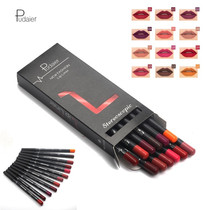 Pudaier12 color lip pencil Lip liner Waterproof non-bleaching moisturizing long-lasting matte velvet lipstick pen Set