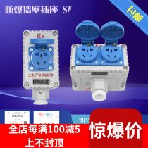  Explosion-proof socket Industrial switch socket Check EX logo wall Ming-fit 220v10a16 explosion-proof switch
