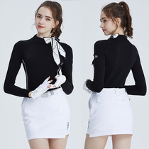 Golf womens sweater long sleeve T-shirt autumn and winter warm and comfortable ladies woolen jacket outdoor sports jersey