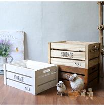 Retro Solid Wood Hollow window props wooden box wooden box storage basket flower box shop display photography props ornaments