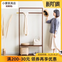  Full solid wood coat rack Floor-to-ceiling hanger Floor-to-ceiling bedroom hanger rack Modern simple living room clothes rack