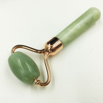 Factory direct sale pure natural jade beauty container jade roller massager eye massage stick zinc alloy integrated