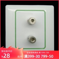 Sky-based switch socket elegant series one two-head audio socket with fluorescent K801-SB-FL