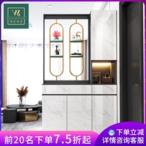  Light luxury entrance cabinet shoe cabinet integrated living room hollow screen partition cabinet Modern simple door decoration cabinet locker