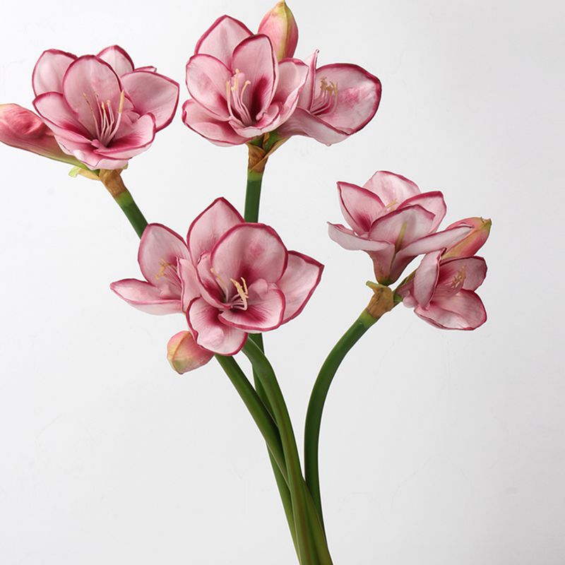 PU 感触クリビアアマリリス造花装飾装飾品ハイエンドの花リビングルームフラワーアレンジメントライト高級テーブルの花