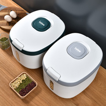 Rice bucket household insect-proof moisture-proof sealed flour storage tank kitchen storage box 30kg rice tank grain bucket