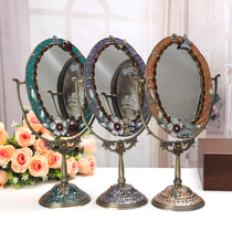 Light luxury creative European bedroom dressing table Makeup Beauty Mirror retro Princess Mirror to give girls gifts
