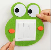 Cartoon Cute Switch Stick Felt Switch Sleeve Unhurt Wall Free of sticking Home Bedroom lamp Decorative Socket Protective Sleeve Side