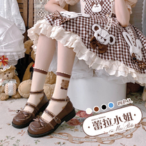 Spot Miss Layla original lolita shoes round head soft girl shoes bow low heel single shoes lo shoes jk shoes