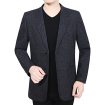 Spring and autumn mens clothes Western clothes relaxed and hot jacket blouses 40-50-year-old 50 Dad clothes in elderly mens business casual suits
