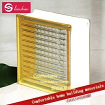Yellow parallel pattern color edge color glass brick bathroom bathroom partition wall factory direct sales shopkeeper recommended